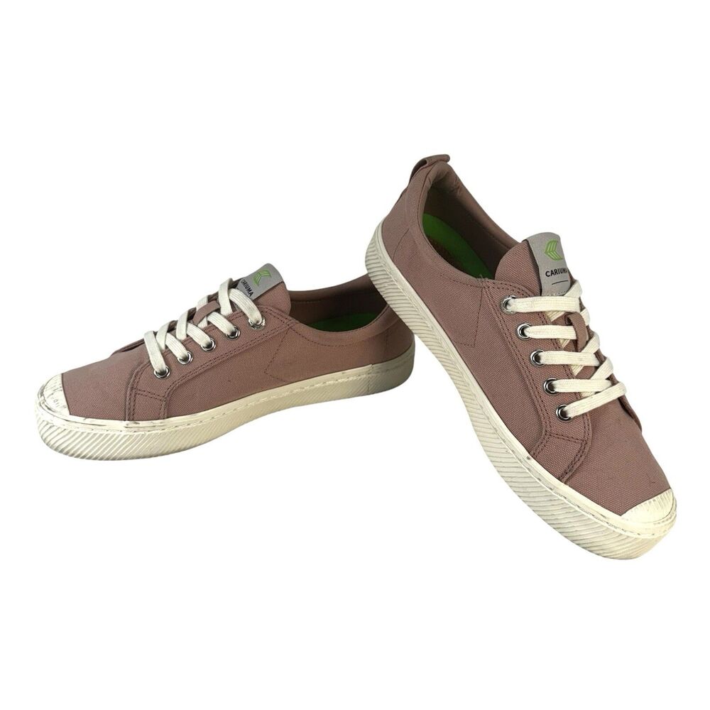 Cariuma OCA Low Pink Rose Canvas Sneakers Shoes Unisex Size Womens 9, Mens 7.5